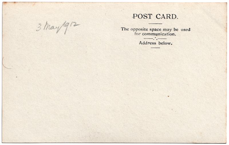 The reverse of an old postcard. The postcard is of Abingdon: The Abbey Buildings