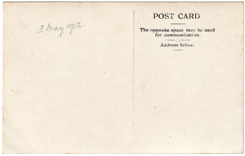 The reverse of an old postcard. The postcard is of Abingdon: The Abbey Buildings