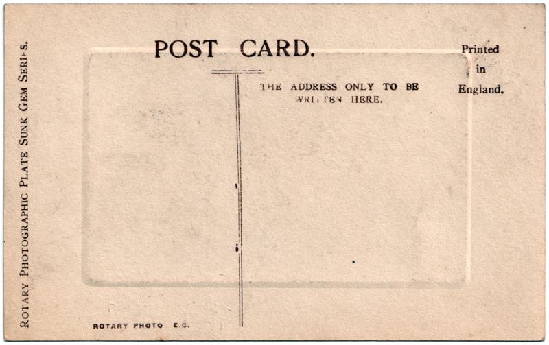 The reverse of an old postcard. The postcard is of Abingdon: River Thames