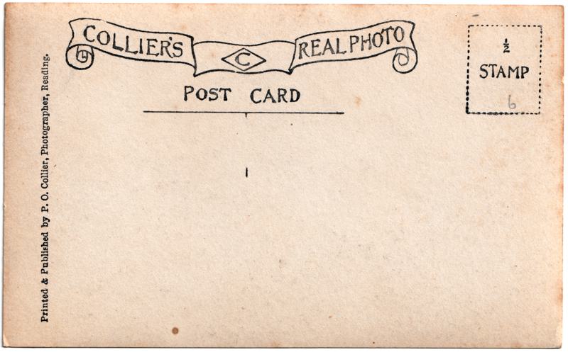 The reverse of an old postcard. The postcard is of Abingdon: The Bridge