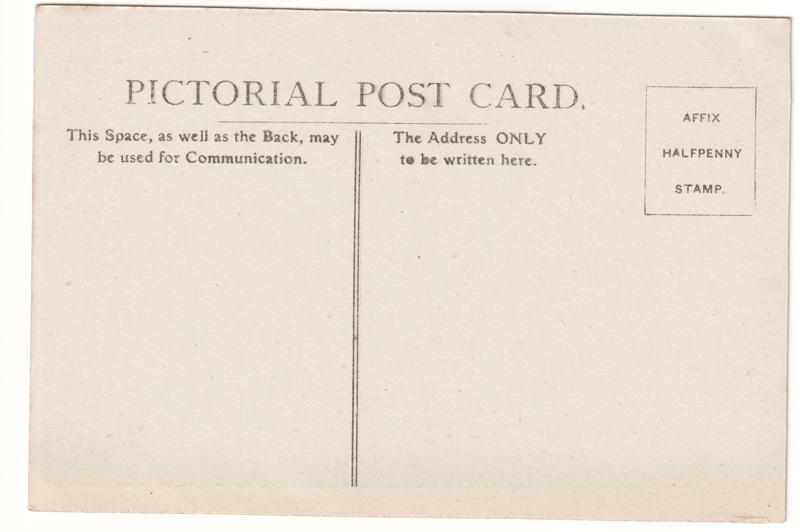 The reverse of an old postcard. The postcard is of Abingdon: Abbey Gateway