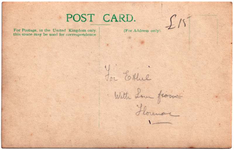 The reverse of an old postcard. The postcard is of Abingdon: Albert Park and Abingdon School