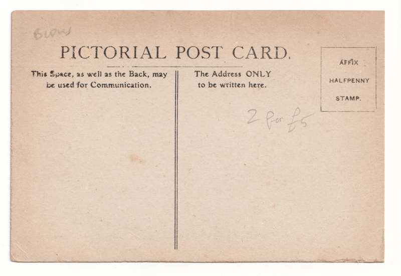 The reverse of an old postcard. The postcard is of Abingdon: St. Helen's from the Bridge