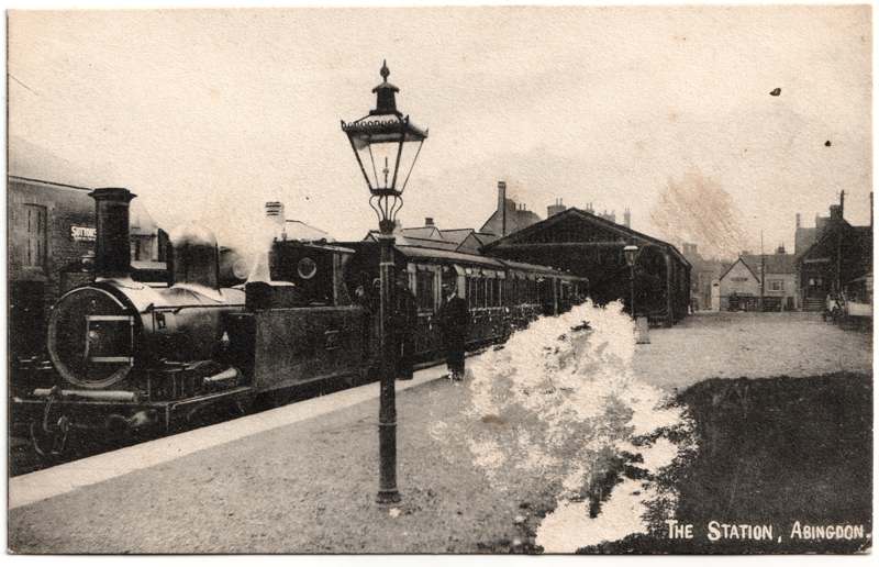The front of an old postcard. The postcard is of Abingdon: Other local interest