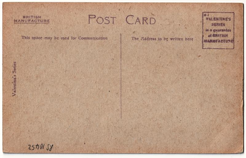 The reverse of an old postcard. The postcard is of Abingdon: Abbey Gateway