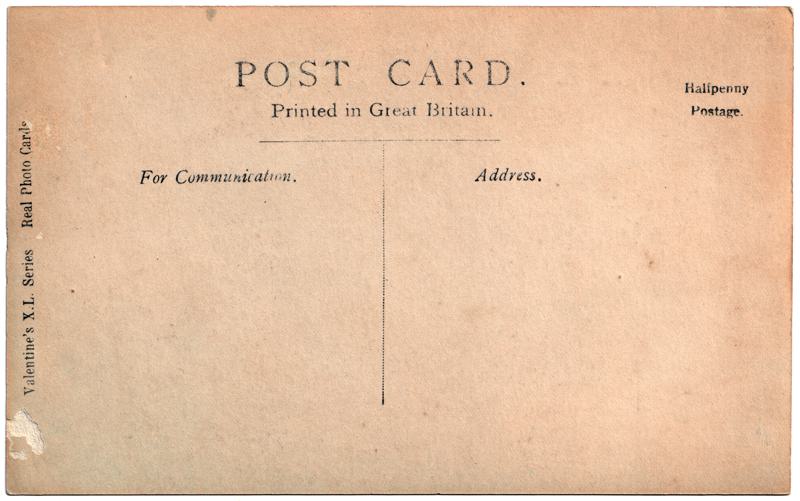 The reverse of an old postcard. The postcard is of Abingdon: Other Streets