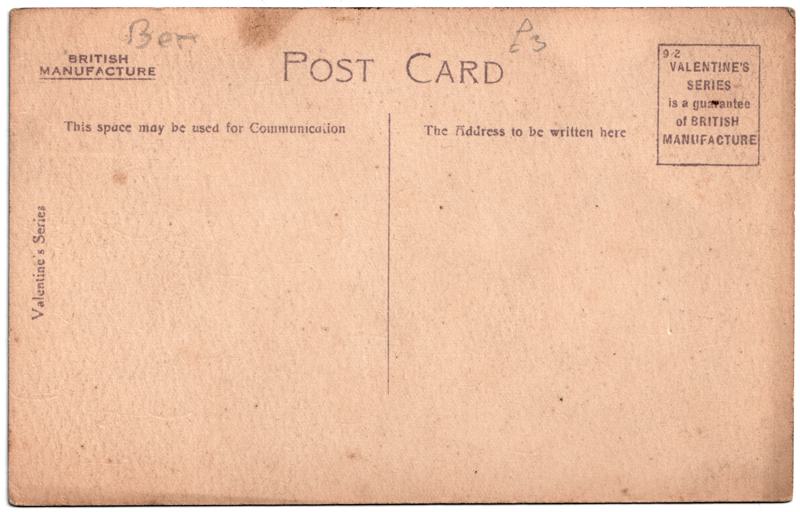 The reverse of an old postcard. The postcard is of Abingdon: Albert Park and Abingdon School