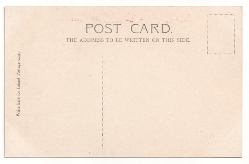 The reverse of an old postcard. The postcard is of Abingdon: Albert Park and Abingdon School