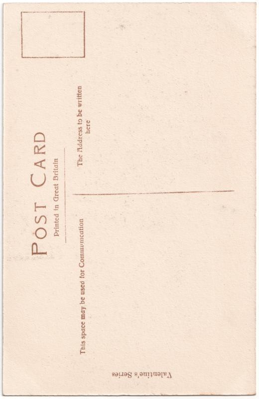 The reverse of an old postcard. The postcard is of Abingdon: St. Helen's Church and the Almshouses